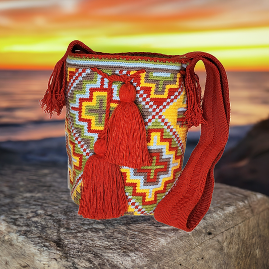 Audrey Large Handmade Crochet Wayuu Mochila Bag - Wuitusu