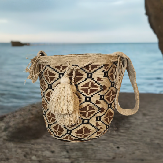 Lyra Large Handmade Crochet Wayuu Mochila Bag - Wuitusu