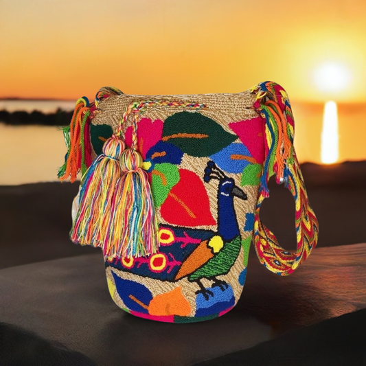 Adalynn Large Handmade Punch-needle Wayuu Mochila Bag - a perfect gift for her