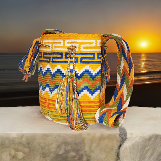 Claire Large Handmade Crochet Wayuu Mochila Bag - Wuitusu