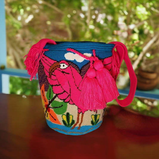 Hadley Large Handmade Punch-needle Wayuu Mochila Bag - Wuitusu