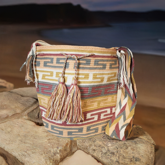 Jenna Large Handmade Crochet Wayuu Mochila Bag - Wuitusu