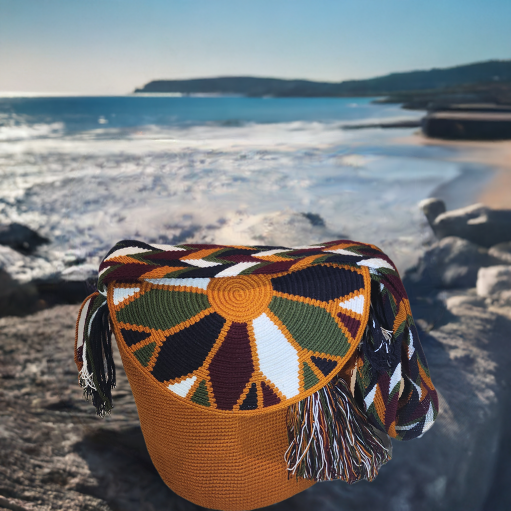 Adriana Large Handmade Crochet Wayuu Bag with Lid - a perfect gift for her