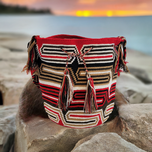Piper Large Handmade Crochet Wayuu Mochila Bag - Wuitusu