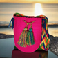 Victoria Unicolor Large Handmade Wayuu Mochila Bag