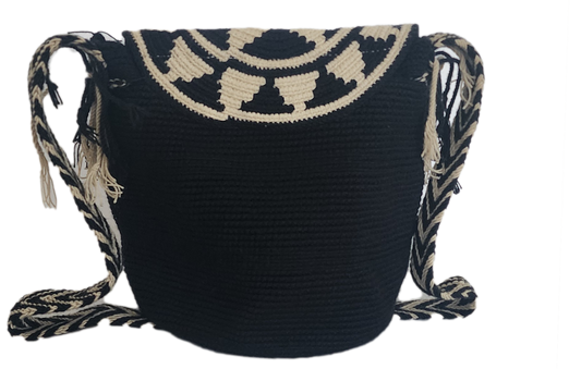 Roselyn Medium Handmade Crochet Wayuu Bag with Lid