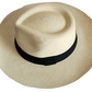 Elegant bohemian straw hat made in Ecuador for sunny days.