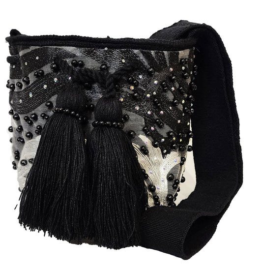 Azariah Medium Crossbody Mochila with Crystals and Pearls