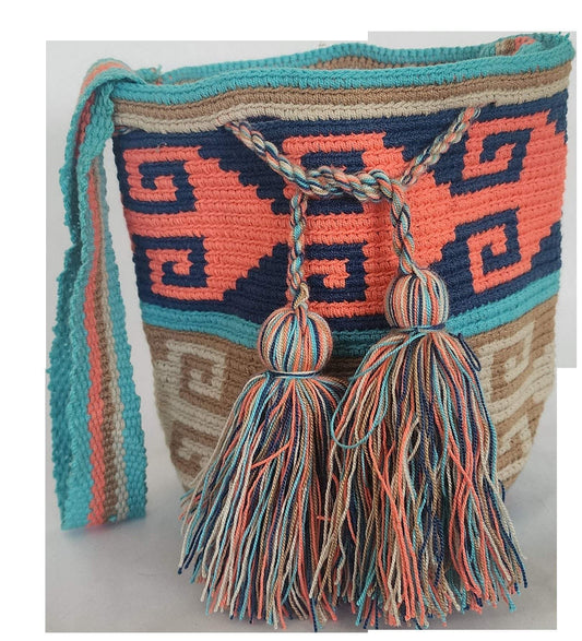 Maxine Medium Handmade Crochet Wayuu Mochila Bag
