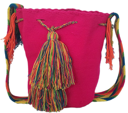 Annabelle Unicolor Large Handmade Wayuu Mochila Bag