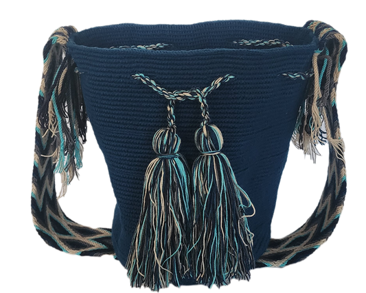 Aspen Unicolor Large Handmade Wayuu Mochila Bag