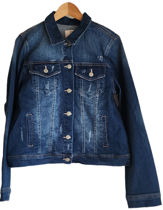 Kassidy Denim Jacket with Handmade Eye (L)