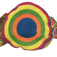 "Handmade Wayuu crochet bag from Colombia, vibrant with cultural patterns and colors, supporting fair trade and Wayuu heritag
