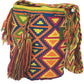 "Handmade Wayuu crochet bag from Colombia, vibrant with cultural patterns and colors, supporting fair trade and Wayuu heritag