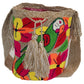 Boho Wayuu bag featuring parrot embroidery and bold florals