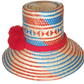 "Handmade Wuitusu Wayuu Hat crafted from Iraca palm, adorned with symbolic pompoms, offering adjustable fit and cultural sign