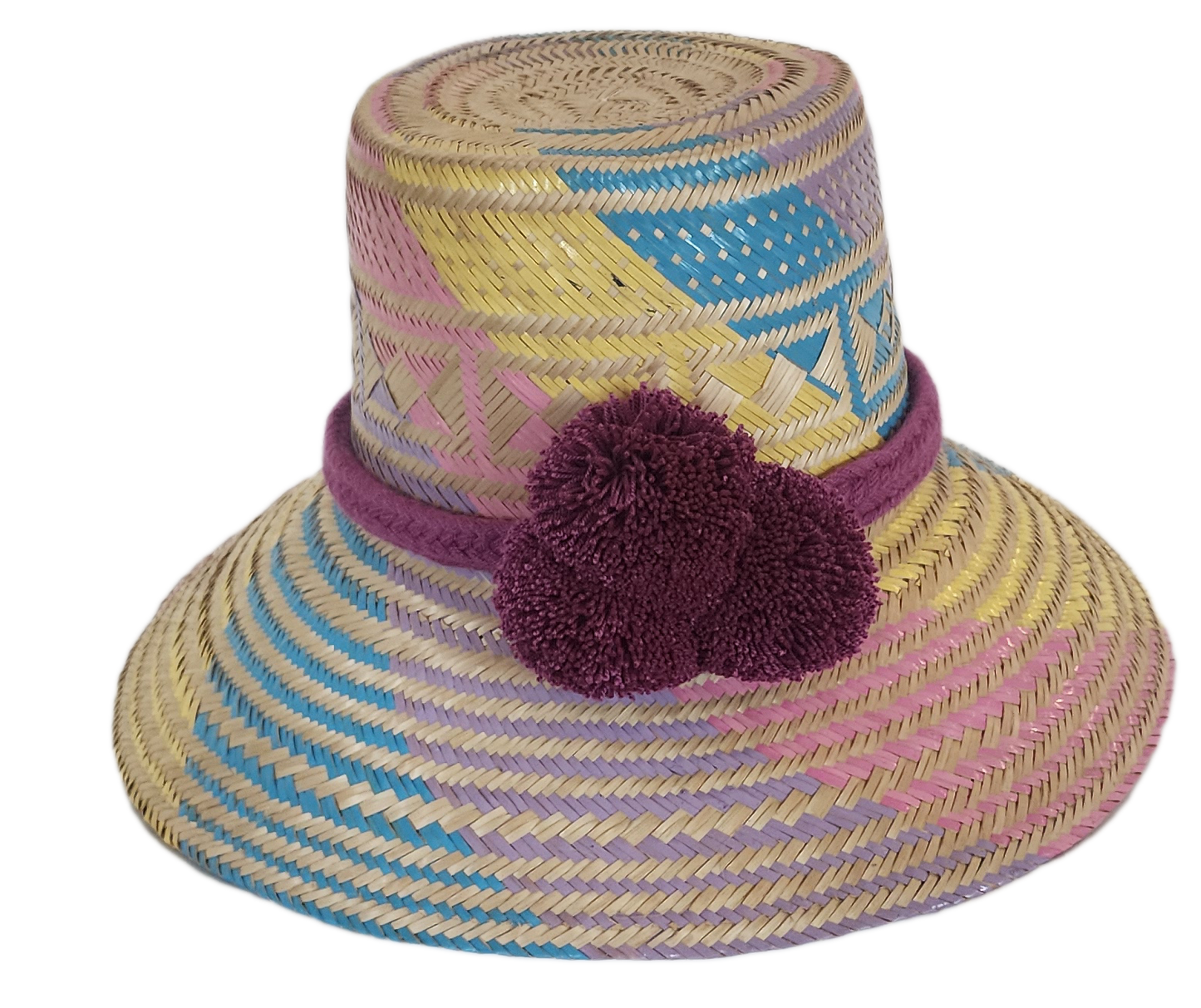 Handcrafted hat with soul, perfect as a boho hat and loved for its designer straw hat flair.
