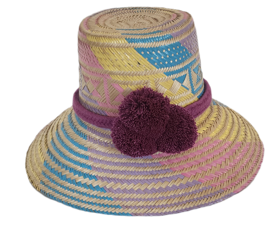 Handcrafted hat with soul, perfect as a boho hat and loved for its designer straw hat flair.
