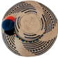 Lauren Wayuu straw hat with natural base and bright multicolor pompoms

