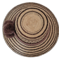 Lola boho chic hat with brown pompoms and a bold handcrafted Wayuu palm fiber design

