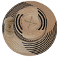 Artisan Wayuu straw hat Margot featuring bold black weave and light beige pompoms

