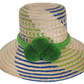 Handcrafted straw hat, perfect as a boho hat and loved for its fashion accessory hat flair.
