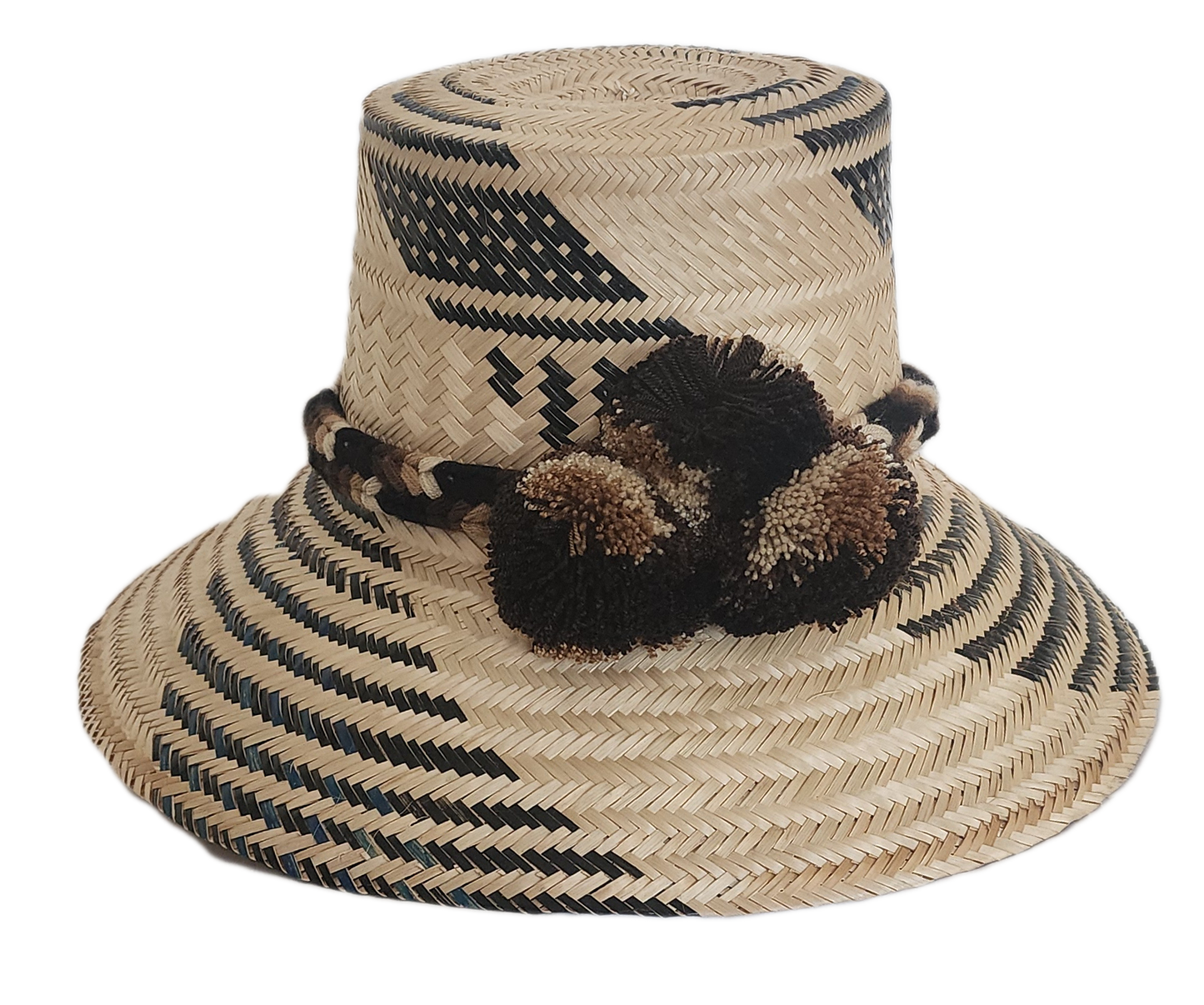 Handcrafted beach straw hat, perfect as a stylish beach hat and loved for its warm weather hat flair.
