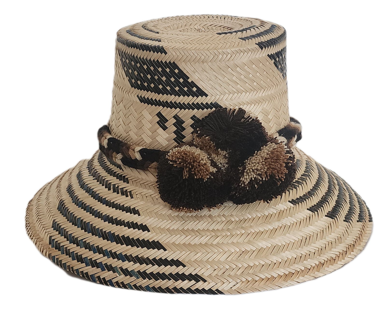 Handcrafted beach straw hat, perfect as a stylish beach hat and loved for its warm weather hat flair.
