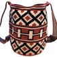 Bohemian Wayuu bag with bold geometric motifs and handcrafted details.