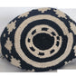 Bohemian handmade bag in cream and black with geometric patterns