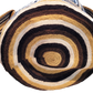 Vegan handmade Wayuu bag, black and gold crochet design with bold multicolor tassels and crossbody strap, perfect for boho chic outfits.