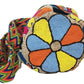 Artisanal handmade Wayuu shoulder bag in bold, crochet colorful style