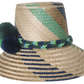 Boho hat handcrafted by Wayuu artisans from Iraca palm.
