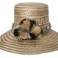 Fashion accessory hat handcrafted by Wayuu artisans from Iraca palm.
