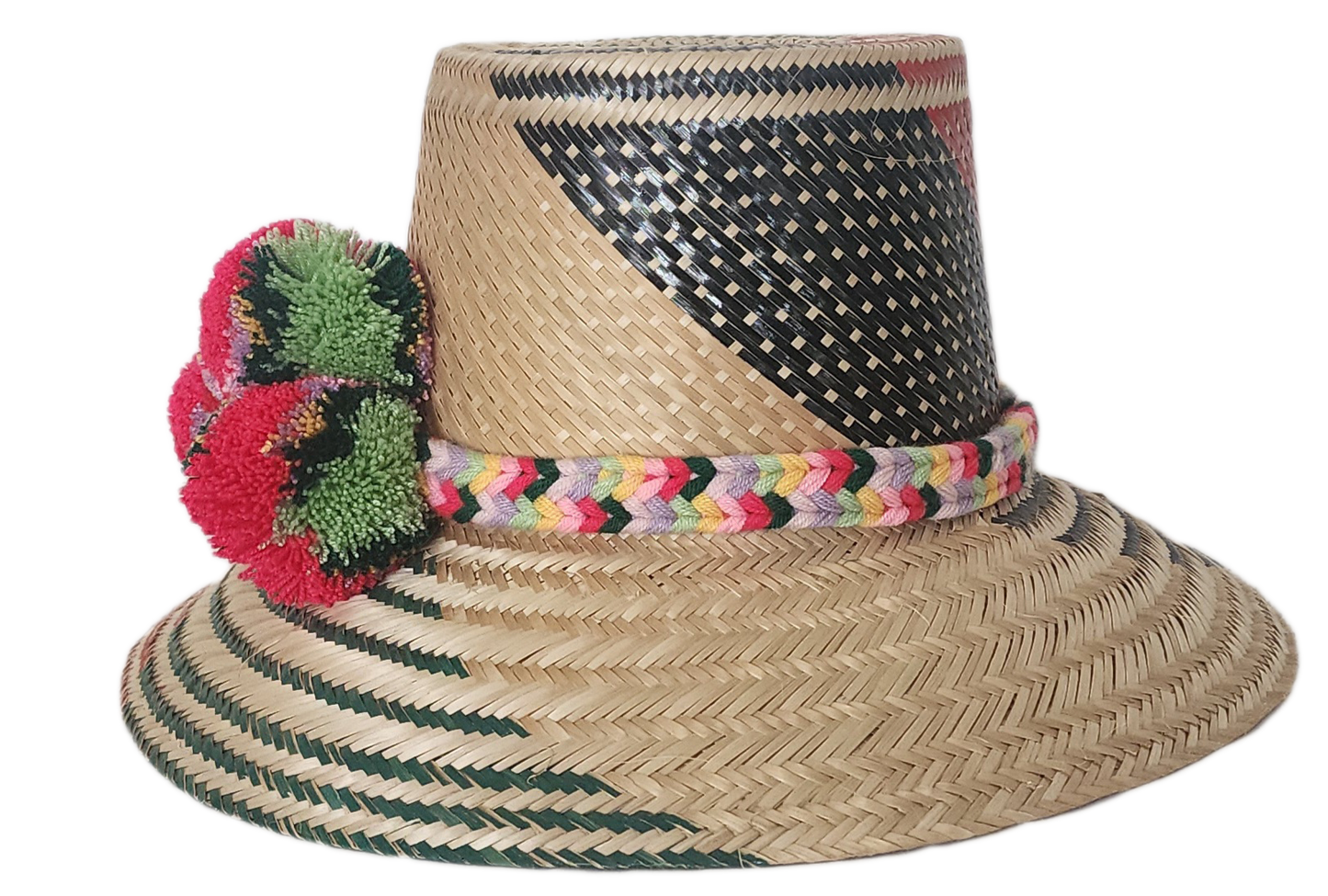 Elevate your summer with our wide brim straw hat, handcrafted with Iraca palm for comfort and style. This artisan Wayuu hat brings boho elegance and sun protection together for the perfect fashion statement.
