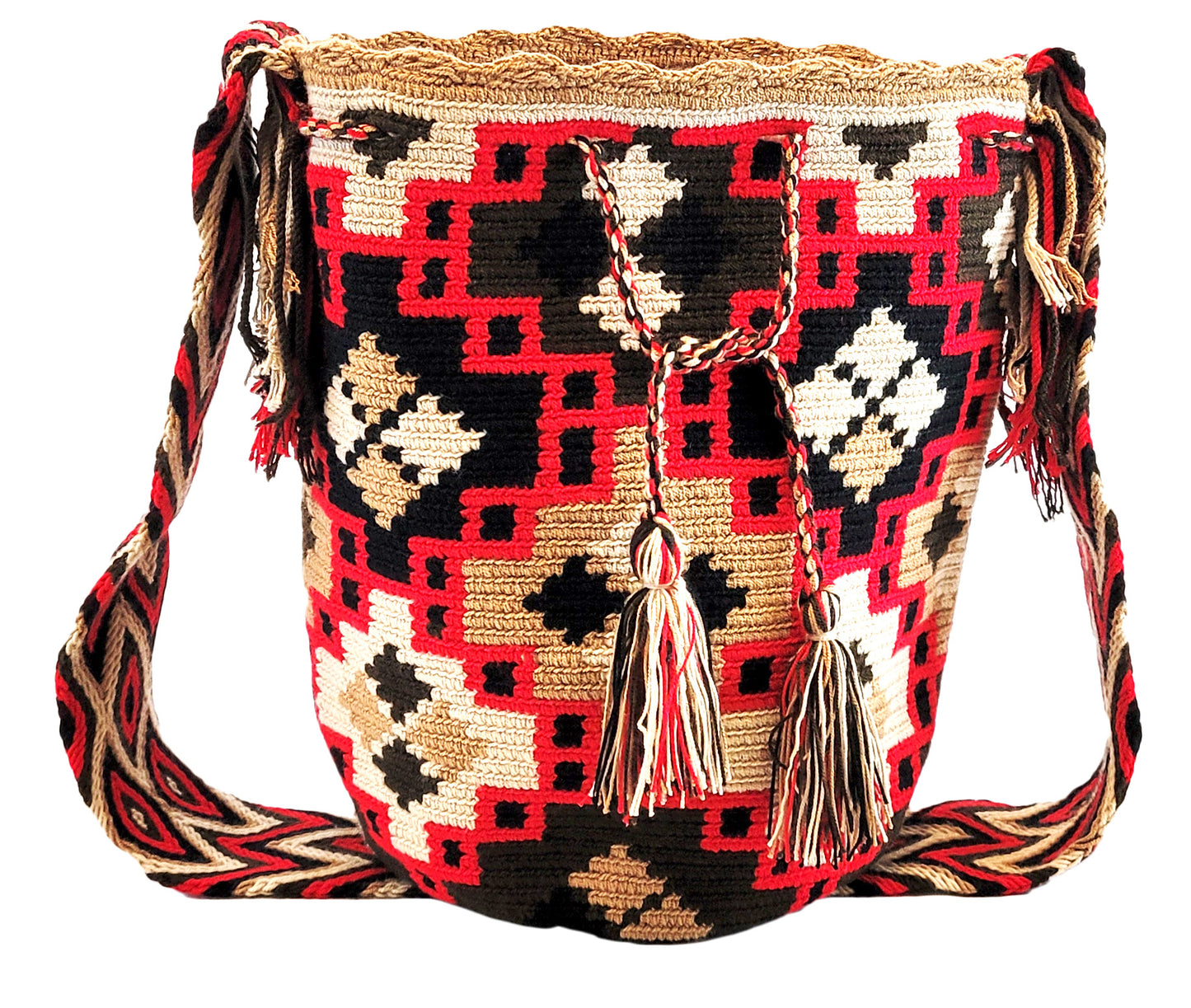 Leah Large Handmade Wayuu Mochila bag - Wuitusu
