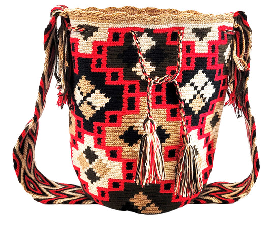 Leah Large Handmade Wayuu Mochila bag