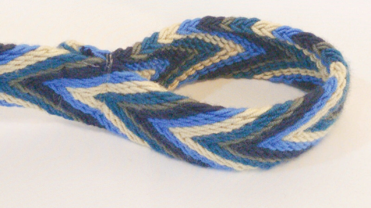 Blue Handmade Wayuu Pet Leash - Wuitusu